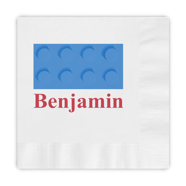 Custom Building Blocks Embossed Decorative Napkins (Personalized)