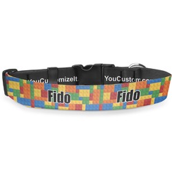 Building Blocks Deluxe Dog Collar - Double Extra Large (20.5" to 35") (Personalized)