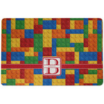 Building Blocks Dog Food Mat w/ Name and Initial