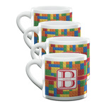 Building Blocks Double Shot Espresso Cups - Set of 4 (Personalized)