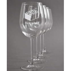 Building Blocks Wine Glasses (Set of 4) (Personalized)