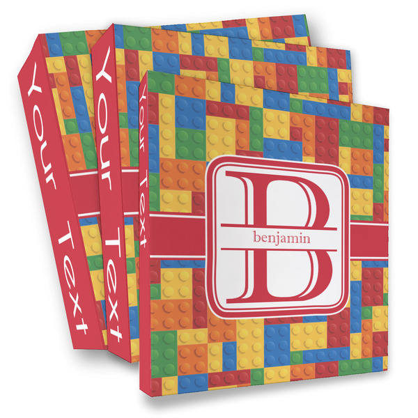 Custom Building Blocks 3 Ring Binder - Full Wrap (Personalized)
