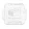 Building Blocks Glass Cake Dish - FRONT (8x8)