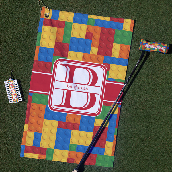 Custom Building Blocks Golf Towel Gift Set (Personalized)