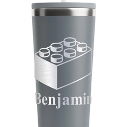 Building Blocks RTIC Everyday Tumbler with Straw - 28oz - Grey - Double-Sided (Personalized)