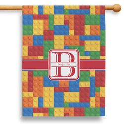 Building Blocks 28" House Flag - Single Sided (Personalized)