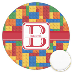 Building Blocks Printed Cookie Topper - 3.25" (Personalized)