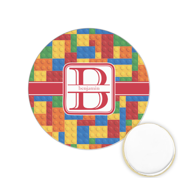 Custom Building Blocks Printed Cookie Topper - 1.25" (Personalized)