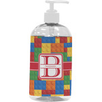 Building Blocks Plastic Soap / Lotion Dispenser (16 oz - Large - White) (Personalized)