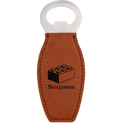 Building Blocks Leatherette Bottle Opener - Single Sided (Personalized)