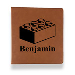 Building Blocks Leather Binder - 1" - Rawhide (Personalized)