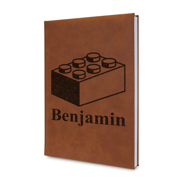 Custom Building Blocks Leather Sketchbook - Small - Double Sided (Personalized)