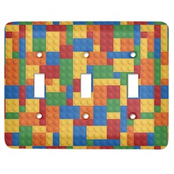 Building Blocks Light Switch Cover (3 Toggle Plate)