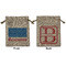 Building Blocks Medium Burlap Gift Bag - Front and Back