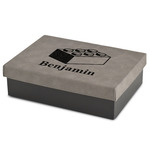 Building Blocks Medium Gift Box w/ Engraved Leather Lid (Personalized)