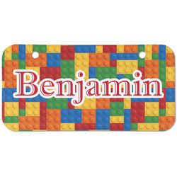 Building Blocks Mini/Bicycle License Plate (2 Holes) (Personalized)