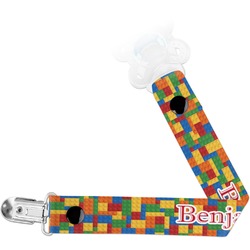 Building Blocks Pacifier Clip (Personalized)