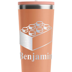 Building Blocks RTIC Everyday Tumbler with Straw - 28oz - Peach - Double-Sided (Personalized)