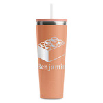 Building Blocks RTIC Everyday Tumbler with Straw - 28oz - Peach - Double-Sided (Personalized)