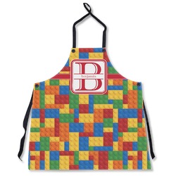 Building Blocks Apron Without Pockets w/ Name and Initial