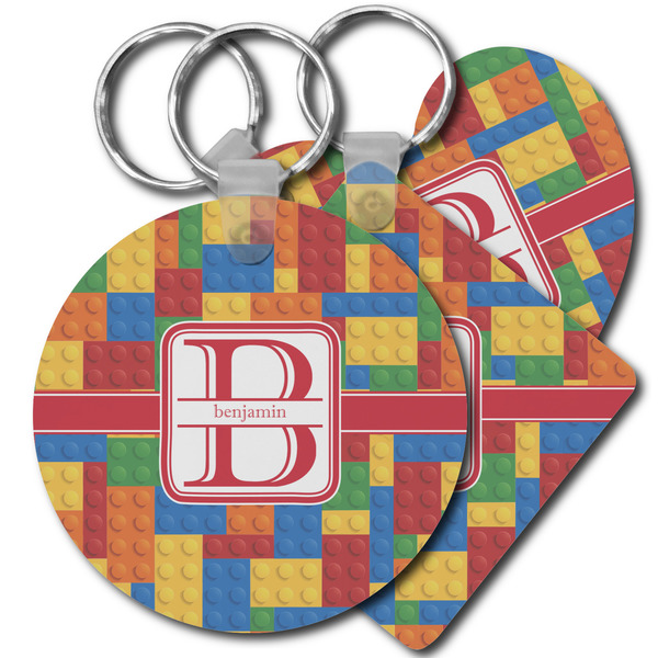 Custom Building Blocks Plastic Keychain (Personalized)