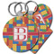 Building Blocks Plastic Keychains