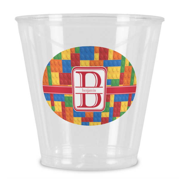 Custom Building Blocks Plastic Shot Glass (Personalized)