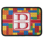 Building Blocks Iron On Rectangle Patch w/ Name and Initial