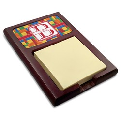 Building Blocks Red Mahogany Sticky Note Holder (Personalized)