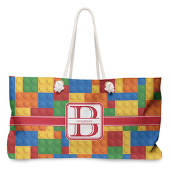 Building Blocks Large Tote Bag with Rope Handles (Personalized)