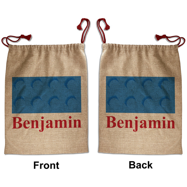 Custom Building Blocks Santa Sack - Front & Back (Personalized)