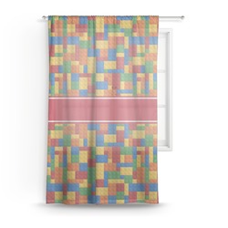 Building Blocks Sheer Curtain - 50"x84"