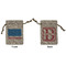 Building Blocks Small Burlap Gift Bag - Front and Back