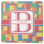 Building Blocks Square Rubber Backed Coaster (Personalized)