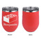 Building Blocks Stainless Wine Tumblers - Coral - Single Sided - Approval