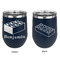 Building Blocks Stainless Wine Tumblers - Navy - Double Sided - Approval