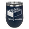 Building Blocks Stainless Wine Tumblers - Navy - Double Sided - Front