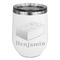 Building Blocks Stainless Wine Tumblers - White - Single Sided - Front