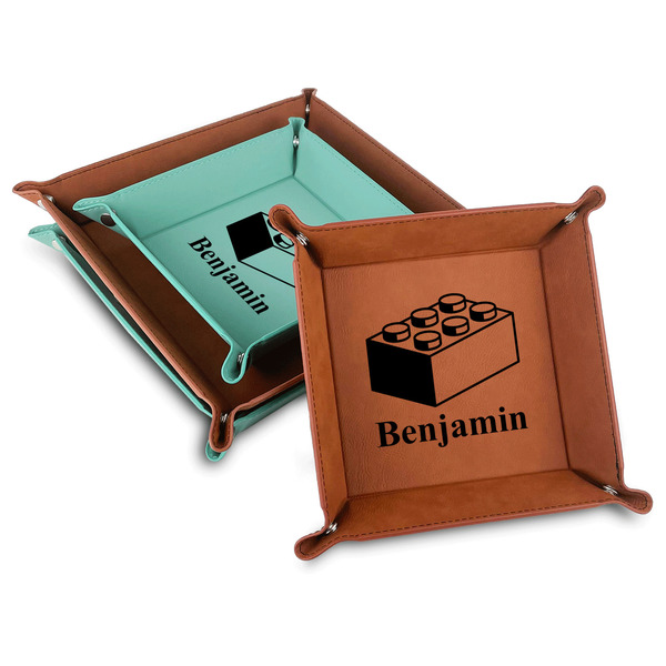 Custom Building Blocks Faux Leather Dice Tray (Personalized)