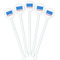 Building Blocks White Plastic 5.5" Stir Stick - Fan View