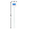 Building Blocks White Plastic 5.5" Stir Stick - Round - Dimensions