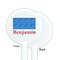 Building Blocks White Plastic 5.5" Stir Stick - Single Sided - Round - Front & Back