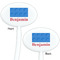 Building Blocks White Plastic 7" Stir Stick - Double Sided - Oval - Front & Back