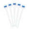 Building Blocks White Plastic 7" Stir Stick - Round - Fan View