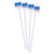 Building Blocks White Plastic Stir Stick - Double Sided - Square - Front