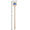 Building Blocks Wooden 7.5" Stir Stick - Round - Dimensions