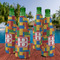 Building Blocks Zipper Bottle Cooler - Set of 4 - LIFESTYLE