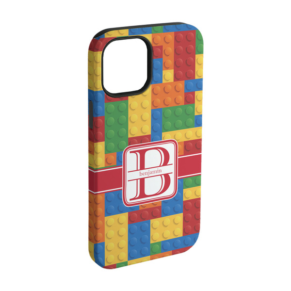 Custom Building Blocks iPhone Case - Rubber Lined - iPhone 15 (Personalized)