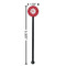 Atomic Orbit Black Plastic 5.5" Stir Stick - Round - Dimensions