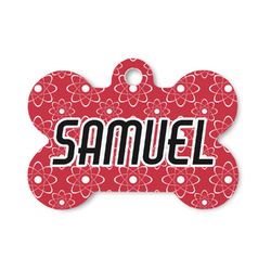 Atomic Orbit Bone Shaped Dog ID Tag - Small (Personalized)